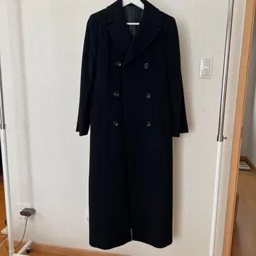 캐시미어 100% 블랙 롱 코트 9호