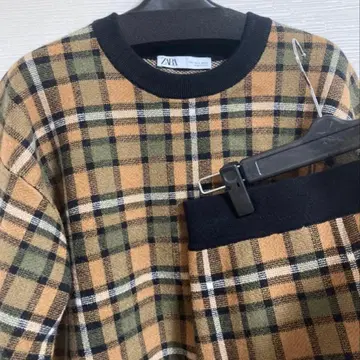 ZARA 자라 셋업 니트 체크