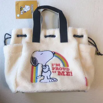 스누피 자수 복조리형 모코모코 토트백