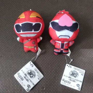 슈퍼전대 히어로 봉제 인형 가오레드 & 돈모모타로 SD 인형