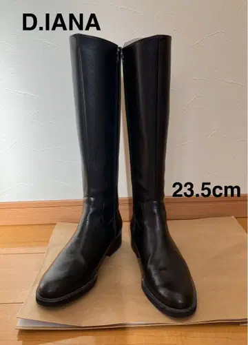 D.IANA 블랙 롱 부츠 23.5cm