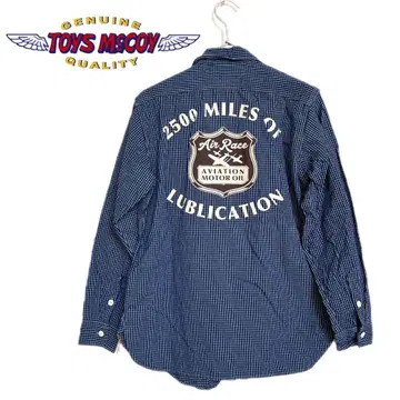 TOYS McCOY 토이즈 맥코이 블루 도트 체크 워크 셔츠