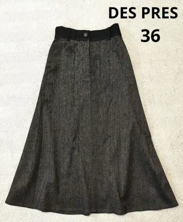 DES PRES 데프레 스파크 멜란지 스트레치 플레어 스커트 36