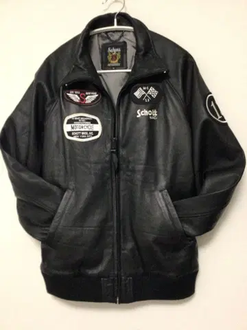 신규 한정판 schott (샷) 양가죽 가죽 트랙 자켓 블랙 M