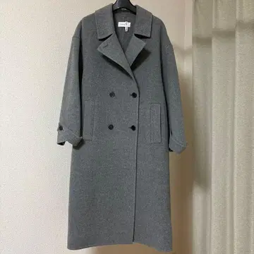 [ HERITANOVUM ] 울 캐시미어 체스트 리버 코트 그레이