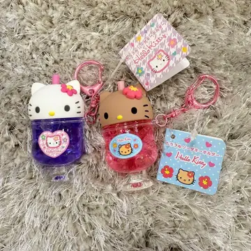 헬로키티 90s 컬러풀 소다 키링 카오하나 일광화상 키티