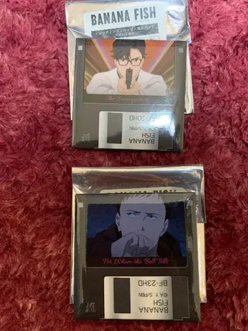 BANANA FISH 트레이딩 플로피 디스크풍 캔뱃지 오쿠무라 에이지 신