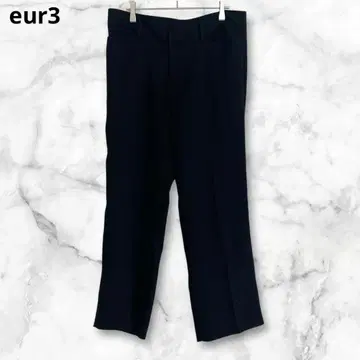 에우르큐브 슬랙스 블랙 팬츠 LL 빅 루즈 심플