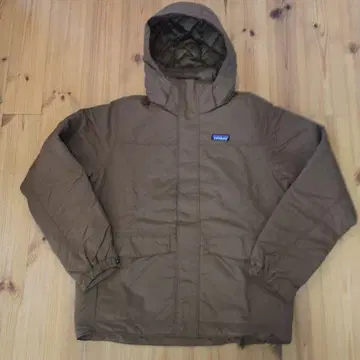 patagonia 후드 부착 브라운 다운 자켓