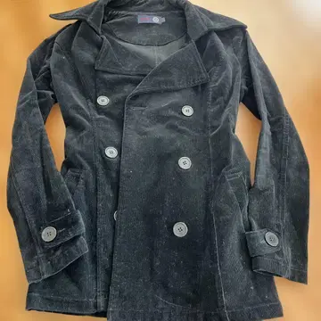 블랙 코듀로이 더블 브레스트 자켓 S