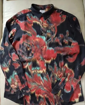 Paul Smith 추상 무늬 긴팔 셔츠 L