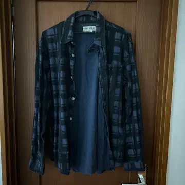 SASSAFRAS, 사사프라스, 다크 블루, 체크 무늬, 긴팔 셔츠