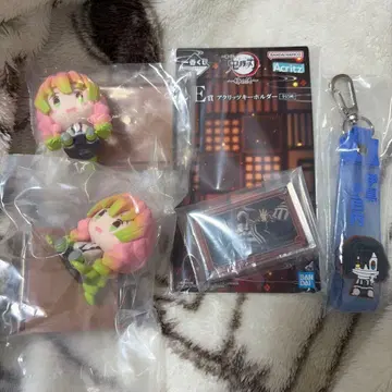 귀멸의 칼날 제일복권 이쿠로 오바나이 칸로지 미츠리 쵸코놋코 키링 세트