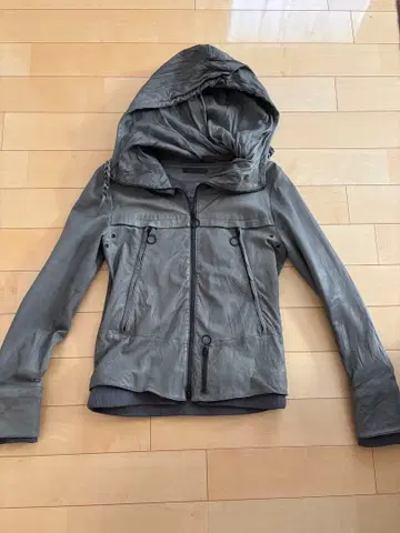 Advantage cycle 라무 가죽 자켓 후드