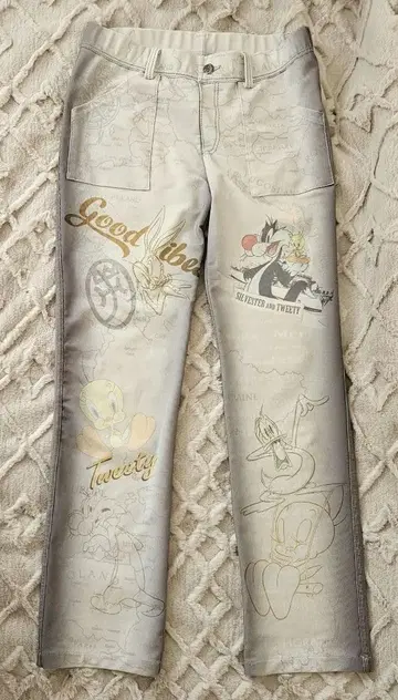 새상품급 CASTELBAJAC SPORT 골프 바지 올 패턴 L 사이즈