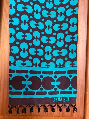 ANNA SUI 앞면과 뒷면 모두 멋진~ 프린지 달린 롱 스카프