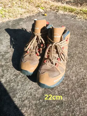 mont-bell 트레킹 슈즈 브라운 22cm