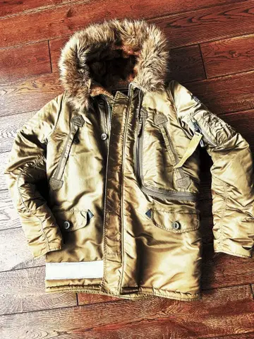 ALPHA INDUSTRIES 밀리터리 자켓 L 골드