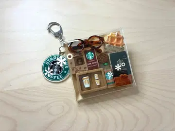 가챠 파우치 커피 와플 안경