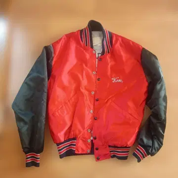 us 나일론 바시티 자켓 레드/블랙 바시티 자켓 M 사이즈