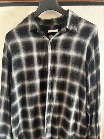 LULU'S 블랙 화이트 체크 셔츠