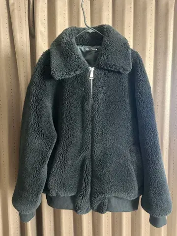 ZARA 보아 자켓 블랙 M 완판템