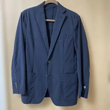 JUNMEN 네이비 시어서커 자켓