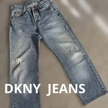 DKNY JEANS 스트레이트 데님 데미지 가공