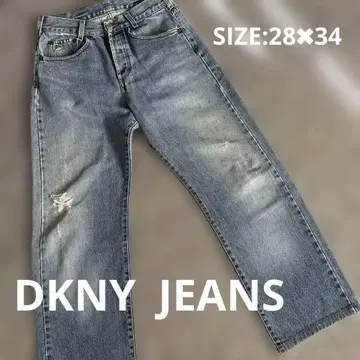 DKNY JEANS 스트레이트 데님 데미지 가공