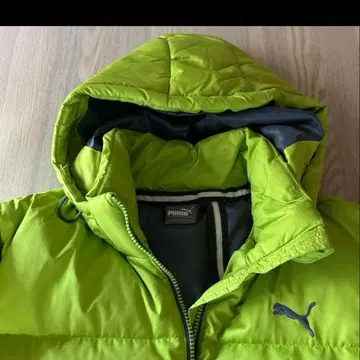 PUMA 라임 그린 다운 자켓