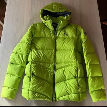 PUMA 라임 그린 다운 자켓