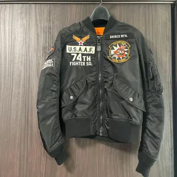 AVIREX MA-1 자켓 블랙 여성용