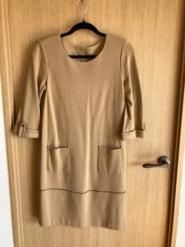 로트레아몽 브라운 7부 소매 원피스