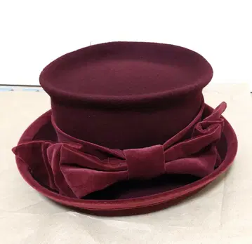 제인 마플 벨벳 리본 포함 울 햇 모자 보르도 미사용 새상품