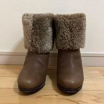 [ 새상품급 ] 아틀리에 블루쥬 천연 가죽 숏부츠