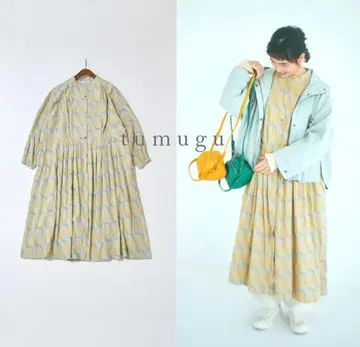 tumugu 츠무구 트위스트 리본 자카드 원피스