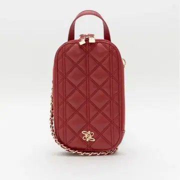 [ 컨디션 최상 ] RANDA 란다 레드 퀼팅 스마트폰 숄더백