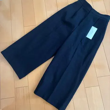 언타이틀 와이드 크롭 팬츠 <뒷 허리밴딩> 0호 울 100