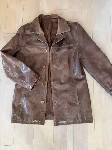 FREEDOM 소가죽 XL 가죽 자켓 브라운
