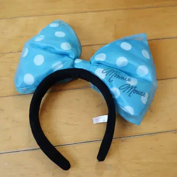 디즈니 리조트 미니 마우스 도트 리본 머리띠