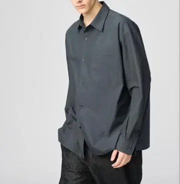 미사용 새상품 UNIQLO 다크 그린 브로드 오버 사이즈 셔츠 M