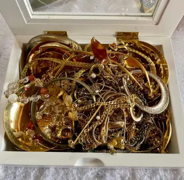 골드 컬러 액세서리 쥬얼리 박스