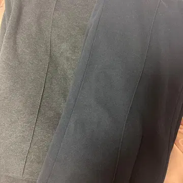 브러쉬드 저지 와이드 팬츠 네이비, 다크 그레이 M 긴 길이