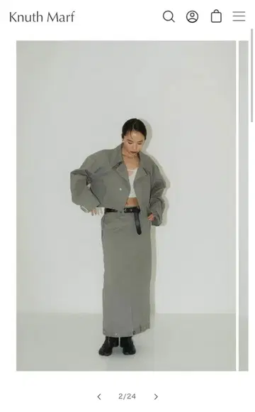 Knuth Marf 메니 웨이 트렌치 코트 상의만