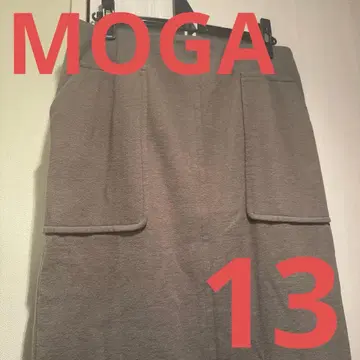 MOGA 롱 스커트 울 혼방 13 사이즈 그레이지