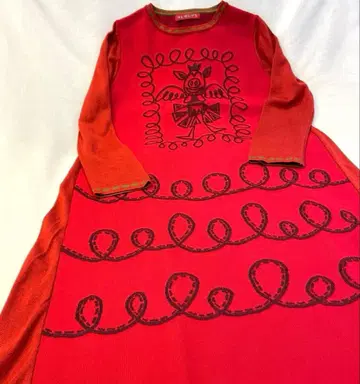 올레볼레브라 알베로베로 니트 롱 원피스