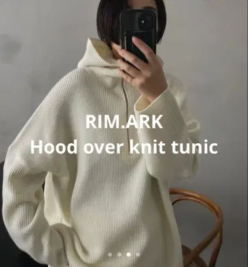 RIM.ARK / Hood over knit tunic