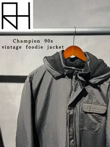 [ 구제 의류 ] Champion USA 90s 나일론 아우터 차콜