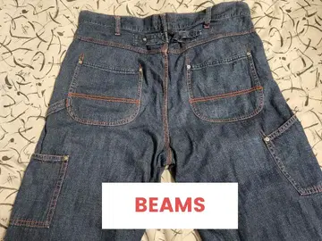 BEAMS 30s~40s 복각 페인터 데님 인디고 신치 벨트