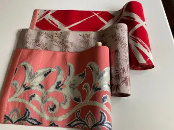 앤티크 오비 옷감 3점